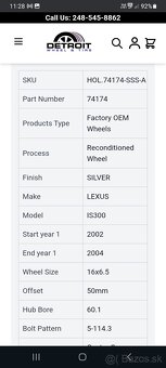 Lexus IS300 IS200  6,5J R16 ET50 - 2