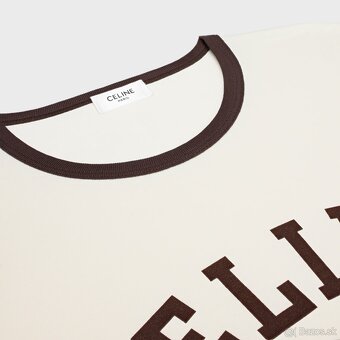 Celine bavlnene tricko kremove S/M - 2