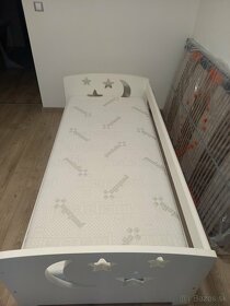 Detská posteľ, borovicový masív, biela  200x90 cm - 2