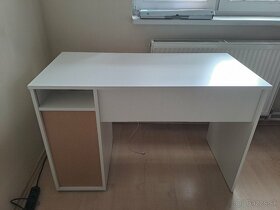 Predám biely stôl k PC s úložným priestorom - 2
