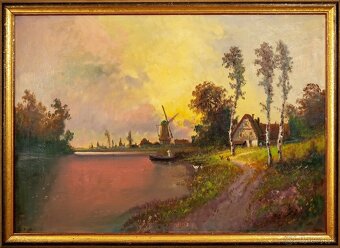 Holandská krajina, sign.Novak, 1100 × 800 mm - 2