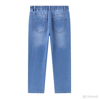 Detské džínsové nohavice s elastickým pásom – nové - 2
