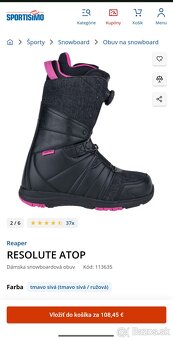 Nové dámske snowboardové lyžiarky/topanky Reaper Resolute - 2