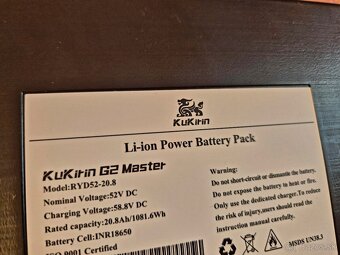 Nova batéria pre KuKirin Kugoo G2 master - 2