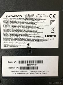 TV Thomson 32HD3306 - 2