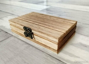 Elegantný drevený motýlik - set s brošňou - 2