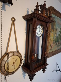 Predám funkčné starožitné polbicie nástenné hodiny Altdeutsc - 2