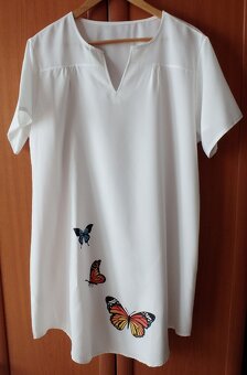 Letné minišaty s motýľmi, XL/2XL, 46/48 - 2