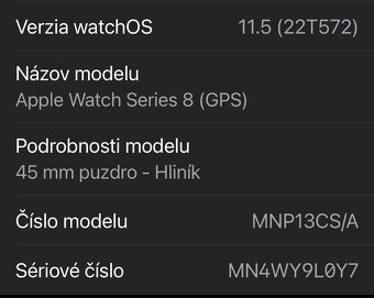 Predám Apple watch series 8 45mm - 2