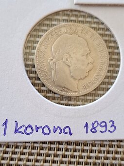 Strieborné mince F.J. RU - 1 koruna - 2
