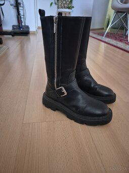 Kožené dievčenské Zara čižmy veľkosť 34 - 2