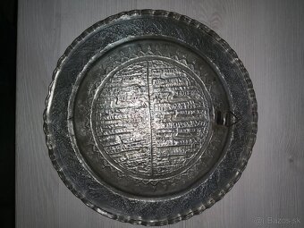 Retro medený tanier - 2