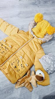 Bunda + čiapka  F&F veľ. 12-18mes. + hračka + šiltovka - 2