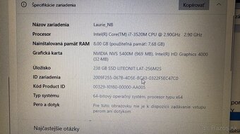 NB Lenovo T530, i7, 8GB, 256GB SSD + Monitor + Dokina - 2