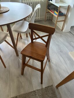 Vysoká detská drevená stolička Ikea Ingolf - 2