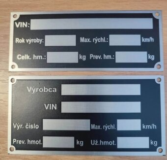 Výrobný štítok Avia Tatra Liaz - 2