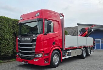 9257 - Scania R500 - 6x2 - Valník + HR-HMF 2120K5 – EURO 6  - 2