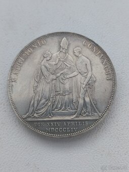 Mince 2 zlatnik 1854 A ,svadba F.J. - 2