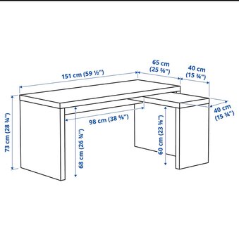 Ikea stol MALM a stolicka RENBERGET - 2