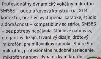Profi mikrofón SM 58 - 2