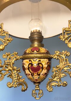 Starozitna petrolejku majolikova - 2