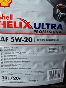 Olej Shell 5w20 20litrov, - 2