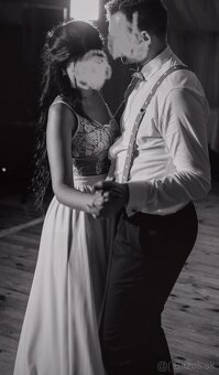 Svadobné/Popolnočné šaty - veľ.S - 2