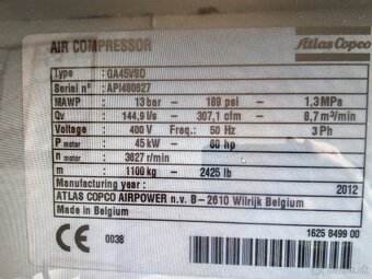 Skrutkovy kompresor Atlas Copco Ga 45 vsd - 2