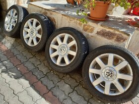 Elektrony VW 5x112 r16 + zánovné celoročné pneu - 2