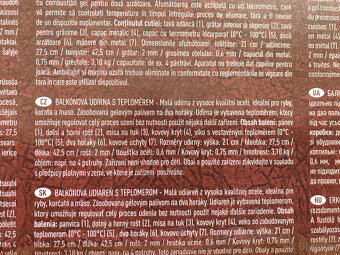 Balkónová udiareň s teplomerom Browin - 2