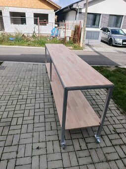 Masívny mäsiarsky pracovný stôl - 2