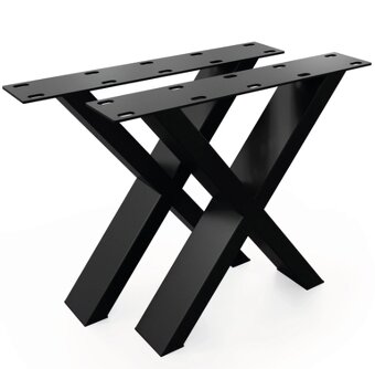 Stolové kovové podnože tvar X čierne 36 x 40cm - 2 ks - 2