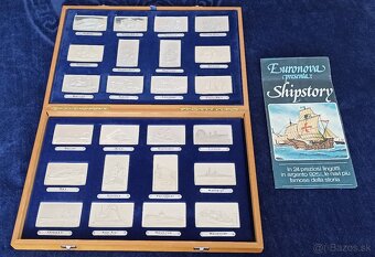 Investičné striebro-tehličky-sada Slávne lode-70te roky-962g - 2