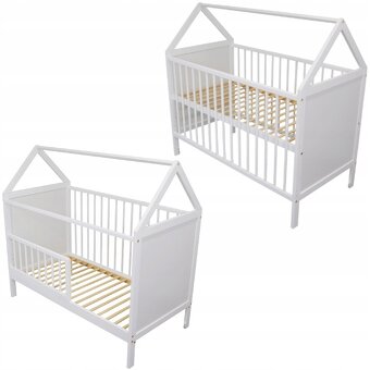 Detská postielka domček 120x60 so zábranou navyše - 2