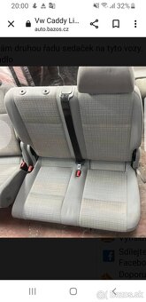 Vw Caddy Live Mk2 druhá rada sedadiel - 2