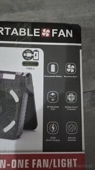 SOLÁRNY VENTILÁTOR PRENOSNÝ S LED - 2