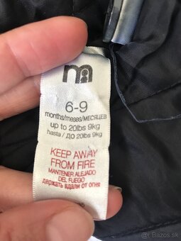 Zateplena riflova bunda 9-12m - 2