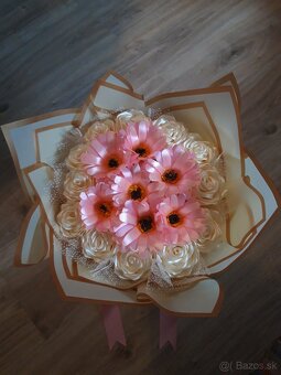 Kytice zo saténových 🌹🌼 - 2