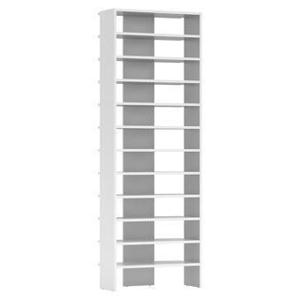 Vysoký regál/botník, biela, OSKI - 2