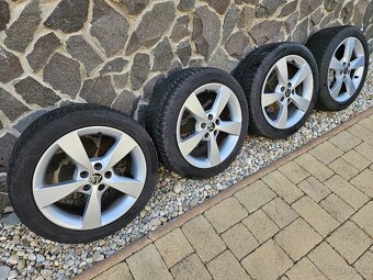 ‼️Alu disky Škoda 5x100 16" +❄️zimné pneu 215/45 R16 - 2