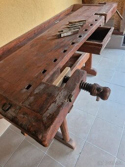 Drevený ponk / stolárska hoblica - 2