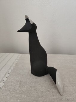 Royal dux čiernobiela líška brusel porcelánová soška - 2