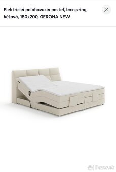 Boxspring manzelska postel elekt. polohovatelna - 2
