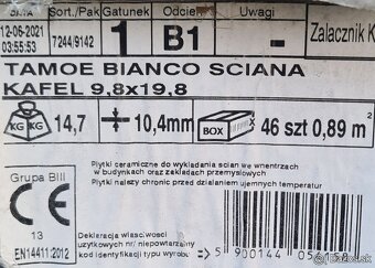 Predám nástennú dlažbu Tamoe Bianco Ściana Kafel - 2