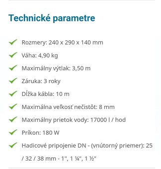 Jazierkové čerpadlo - 2