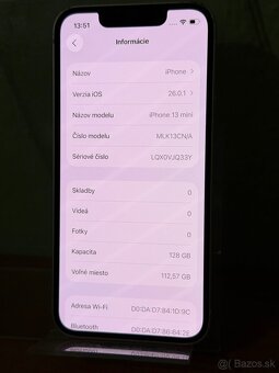 Dobrý deň Ponúkam na predaj iPhone 13 Mini 128GB Silver - 2