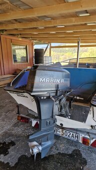 Predám motorový čln, vozík, 40hp Mariner motor - 2