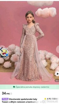 Dievčenské spoločenské Šaty - 2