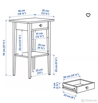 Hemnes nočný stolík - 2