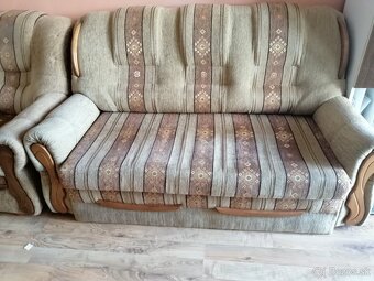 Rozkladacia sedačka trojsed + 2ks kreslo - 2
